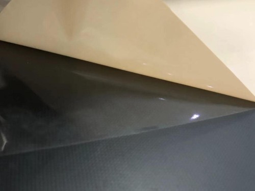 TPU离型膜杏色 厚0.03mm复合布料zc免热熔膜 贴合